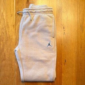 Jordan Kids Tan Fleece Joggers with Black Jumpman